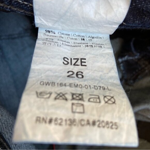 Guess Premium jeans Rocket skinny leg style low rise dark blue stretchy size 26 - Picture 9 of 14